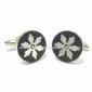 361L Stainless Steel Cuff Links with Semi-precious Stone small picture