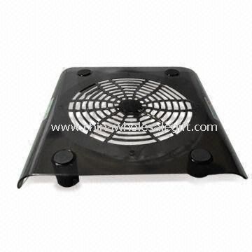 Aluminum Panel and Plastic Body Laptop Cooling Pad with Built-in Fan