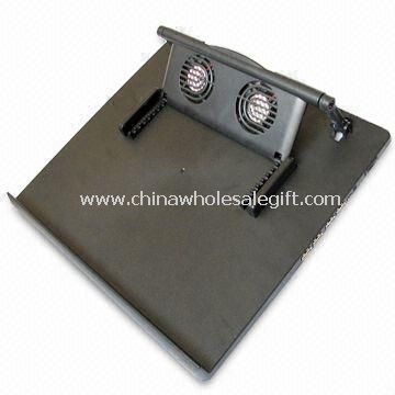 Notebook chlazení Pad s vestavěnou dva fanoušci 360 stupňů rotace a šest nastavitelné úrovně