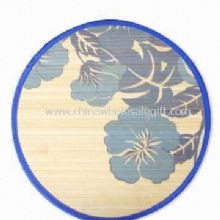 Flower Printed Bamboo Placemat in Round Shape images