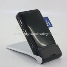 Vikbar mobiltelefonhållare med USB-hub och kort läsaren images