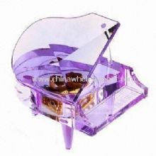 Caja de música Piano púrpura de cristal images