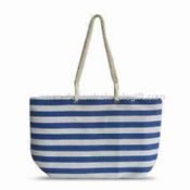 Papier-Stroh-Strandtasche mit Baumwolle Seil griffen images