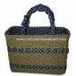 Corn Husk Beach Bag con carta paglia manico e tessuto small picture