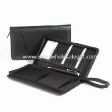 Cartera de cuero de PU Mens con compartimento con cremallera interna Ideal para viajes images