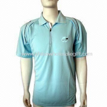 Mens Golf Dry Fit Polo Shirt dengan warna berpuasa dan menyusut perlawanan