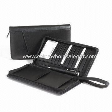 Mens PU Leather Wallet con vano interno con zip ideale per i viaggi