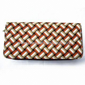 Womens PU Wallet with Stripe and 100% Nylon Lining