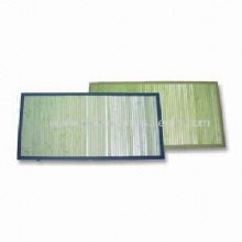 Gulvet måtten med skridsikker bagside belægning lavet af bambus images
