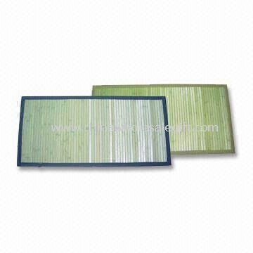 Floor Mat with Non-slip Back Coating Made of Bamboo