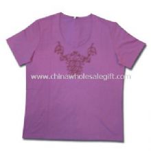 T-shirts Made of 65% Cotton and 35% Polyester Suitable for Women images