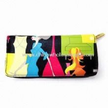 Womens PU Leather Wallet with Zipper images