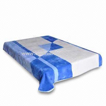 Solid Printed Blanket/Raschel Made of 100% Polyester