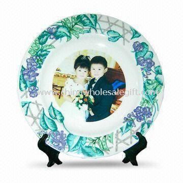 7.5-inch Sublimation Rim Plate with Vine Design