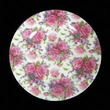 Porcelain Flat Plate with Printing Design and Round Shape images