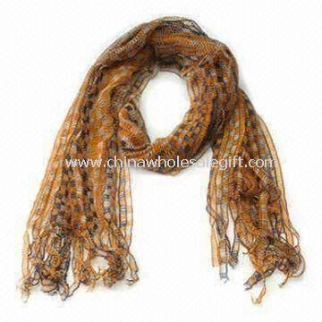 Long Scarf Made of Acrylic and Polyester