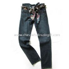 Dámské džíny vyrobené ze 100 % bavlněné tkaniny a Slubby příze images
