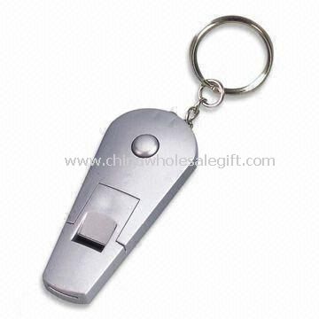 LED Keychain Light with Whistle