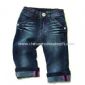 Ragazze Jeans con stampa sul retro tasca e blu Denim Stretch tessuto del cuore small picture