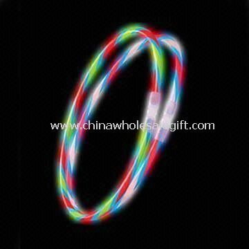 Flashing Glow Bracelets with Double Colors and Connector