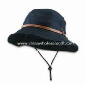 Bucket Hat Made of Waxed Cotton and Flannel Materials images