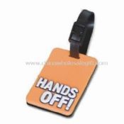 PVC Luggage Tag Made of Black PVC Belt and PVC Front Materials images