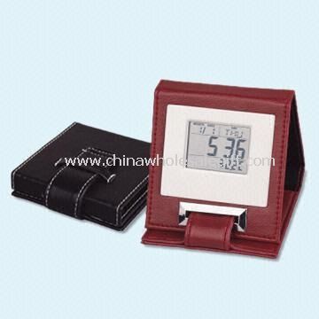 World-Time Calendar Alarm Clock in Aluminum and Translucent Case