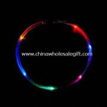 LED Fiber Optical/Chasing Necklace with Removable Tag and On/Off Switch