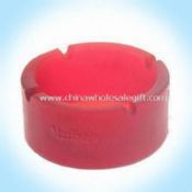 Frosted Red Color Glass Ashtray with Embossed Logo images