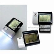 World Time Calendar with Torch and Calculator Includes Alarm Clock and Night Light images