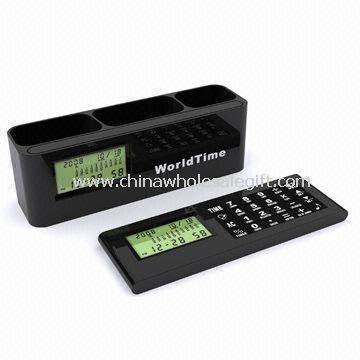 Pen Holder with Calendar and Calculator Functions