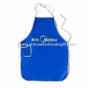 Cooking Apron with Three Polyester Drawstrings Made of PVC and Nylon