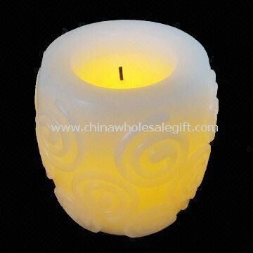 Flower Round Paraffin Candle LED Light