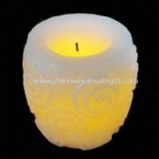 Flower Round Paraffin Candle LED Light images