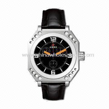 Sports Watch with Alloy Case with PU Band