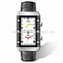 Mens Sports Watch with Alloy Case and PU Band images