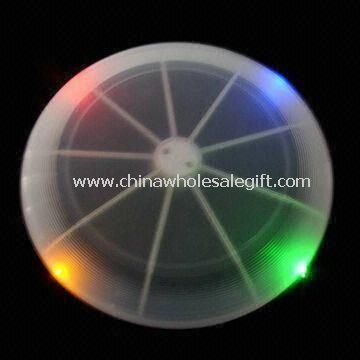 Plastica LED lampeggiante Frisbee con ampio spazio per Logo