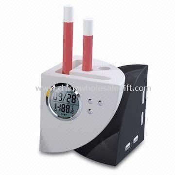 Digital Clock with Pen Holder Usb Hub and Name Card Case