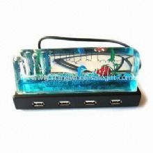 4-port Liquid USB Hub with Pen Holder and Plug-and-play Function images