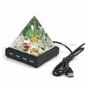 Pyramid Liquid Filled USB Hub with Pen Holder images