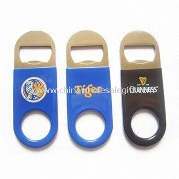 Stainless Steel Vinyl Bottle Openers with Screen Printing