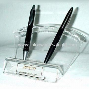 Porte-stylo acrylique transparent