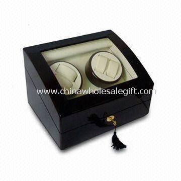 Wooden Watch Winder Box with Cream PU Interior