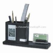 Pen Holder Calendar with Time Alarm Clock Function images