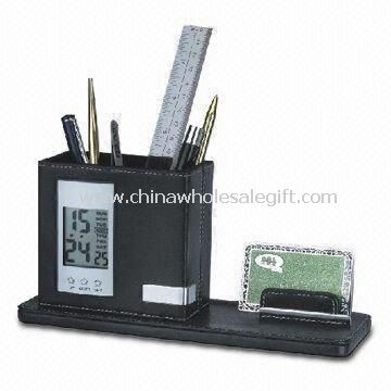 Pen Holder Calendar with Time Alarm Clock Function