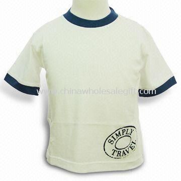 T-shirt das crianças feito de algodão 100%