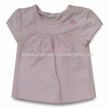 Childrens T-shirt Made of 95% Cotton and 5% Spandex
