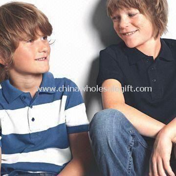 Childrens T-shirts with Side Silts Made of Pure Cotton