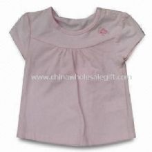 Childrens T-shirt Made of 95% Cotton and 5% Spandex images