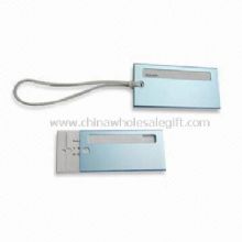 Étiquettes à bagages en aluminium avec anneau métallique d&#39;accrochage et impression sérigraphie/Laser/presse images